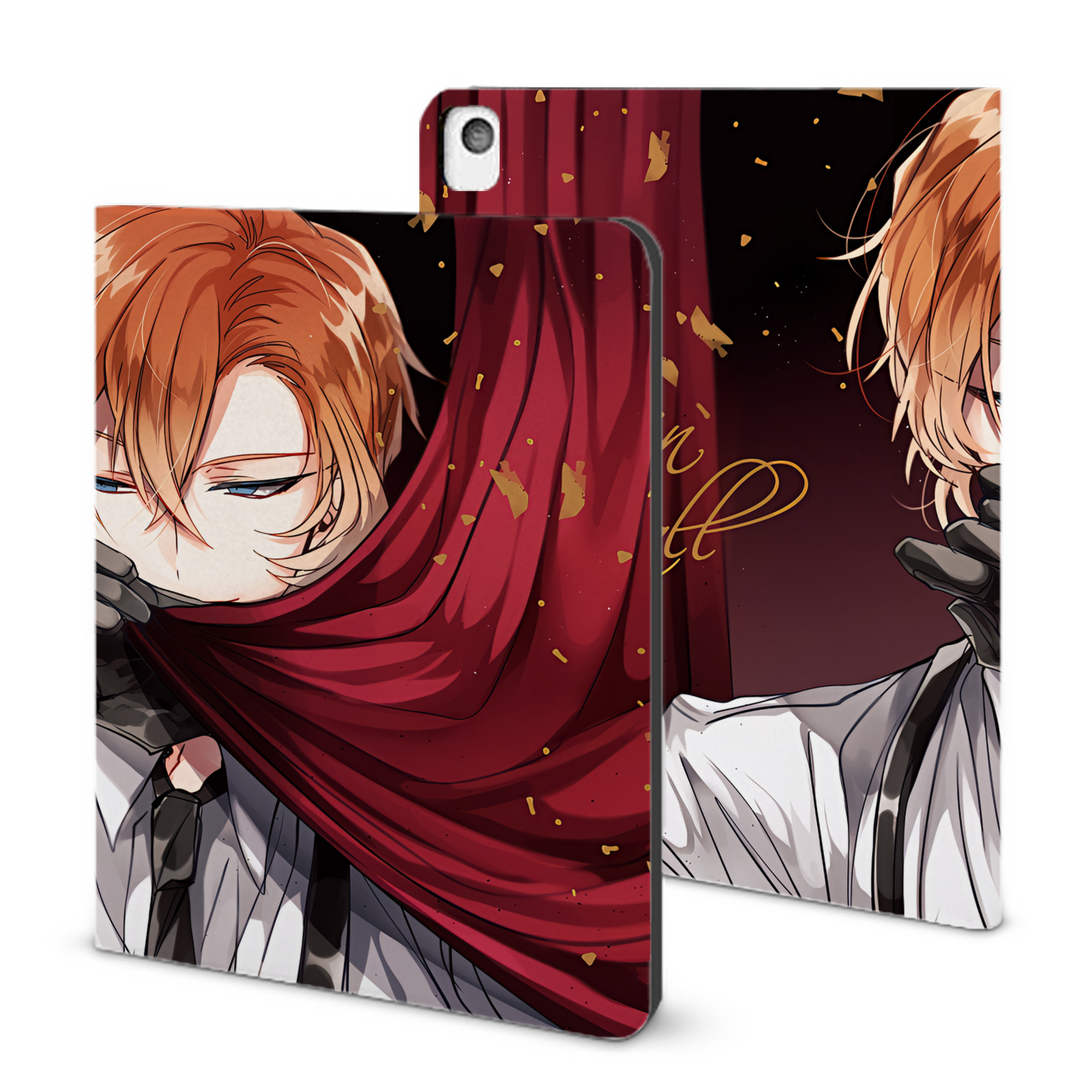 （画像用） 文豪ストレイドッグス Bungo Stray Dogs IPadケース ペンホルダー付き ブックスタイルデザイン